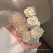 Designer elegant rose Hair clip Korean style  hair claw clips